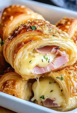 Baked Ham and Cheese Croissants