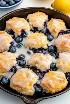 Blueberry Biscuits with Lemon Glaze