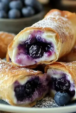 Blueberry Cream Cheese Egg Rolls