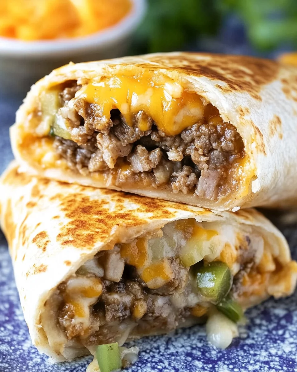 Cheesy Double Beef Burrito