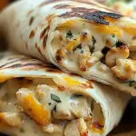 Cheesy Garlic Chicken Wraps