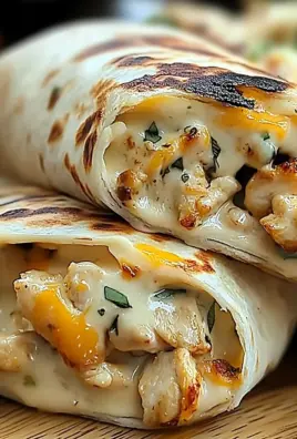 Cheesy Garlic Chicken Wraps