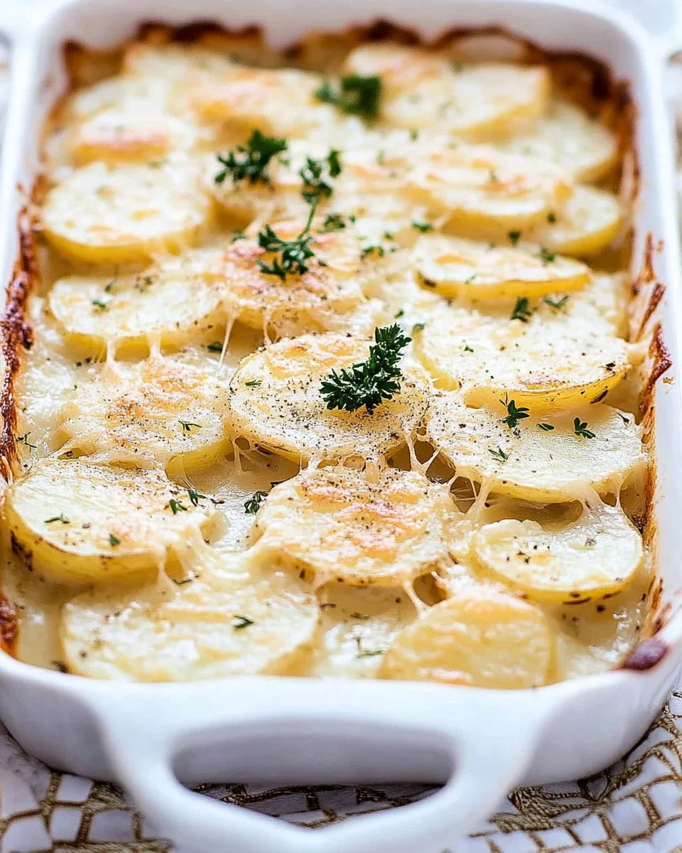 Cheesy Garlic Scalloped Potatoes