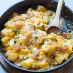 Cheesy Potato Egg Scramble