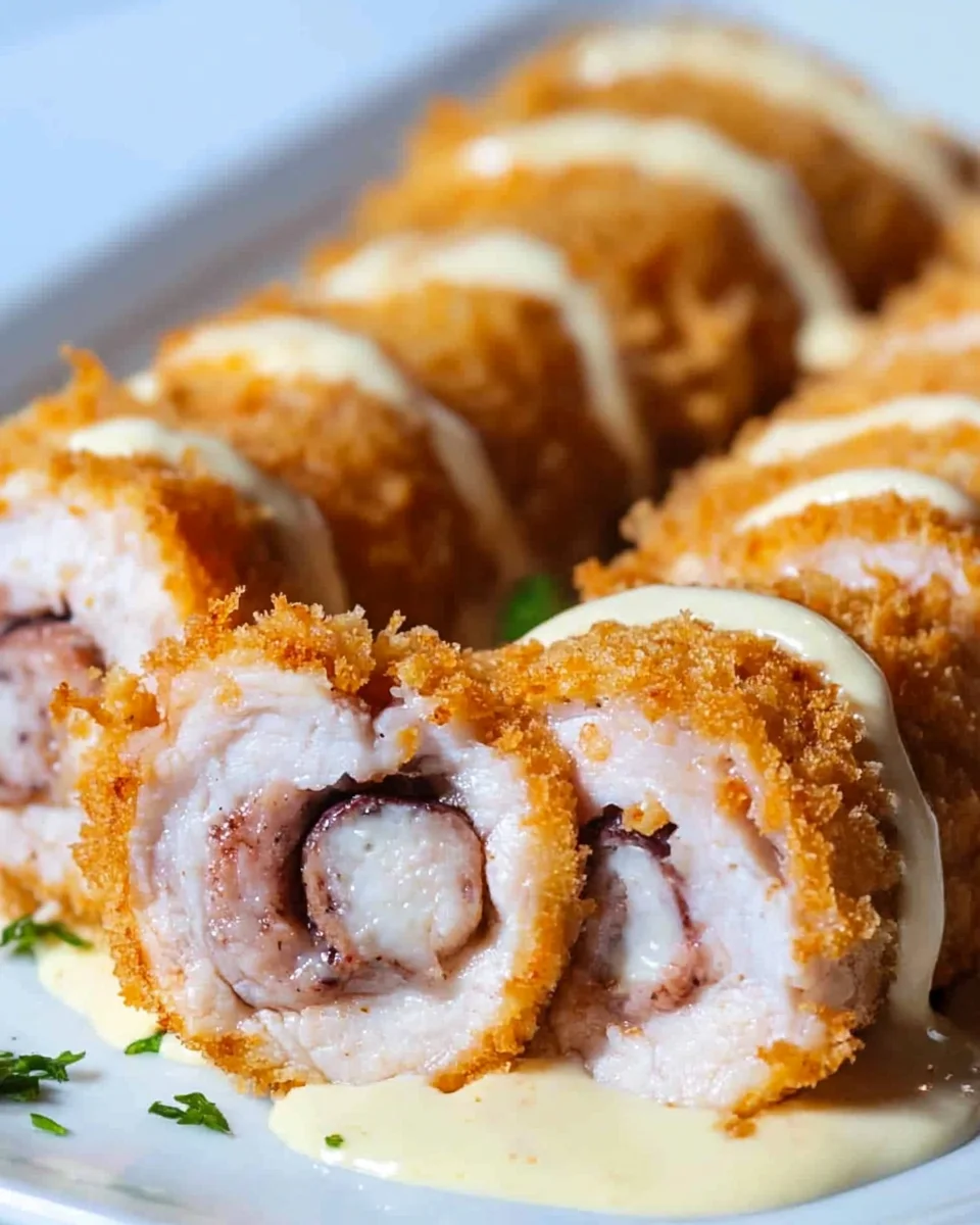 Chicken Cordon Bleu with Cheese Sauce
