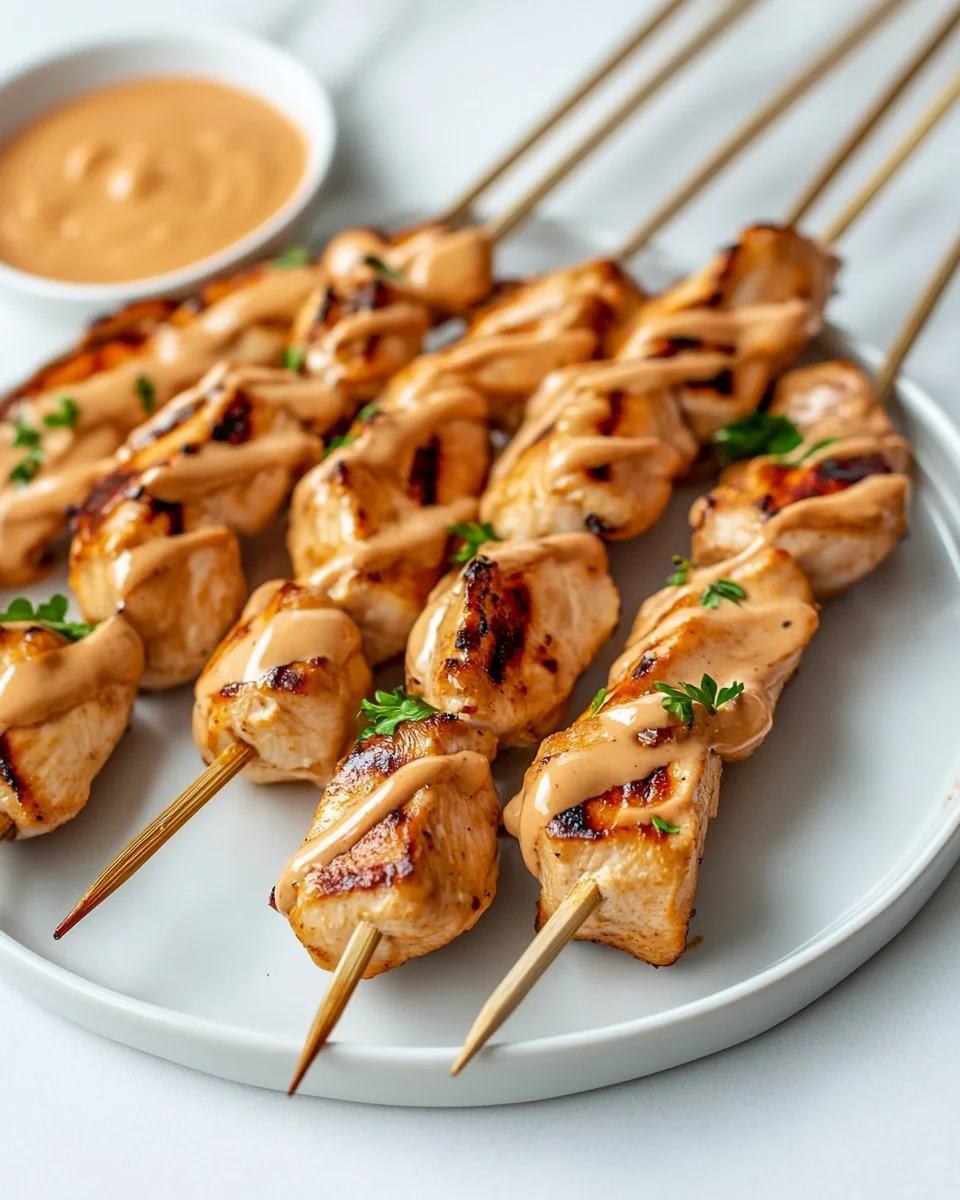 Chicken Satay with Peanut Sauce