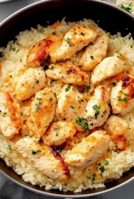 Chicken Scampi with Garlic Parmesan Rice