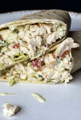 Chopped Chicken Caesar Salad Wrap