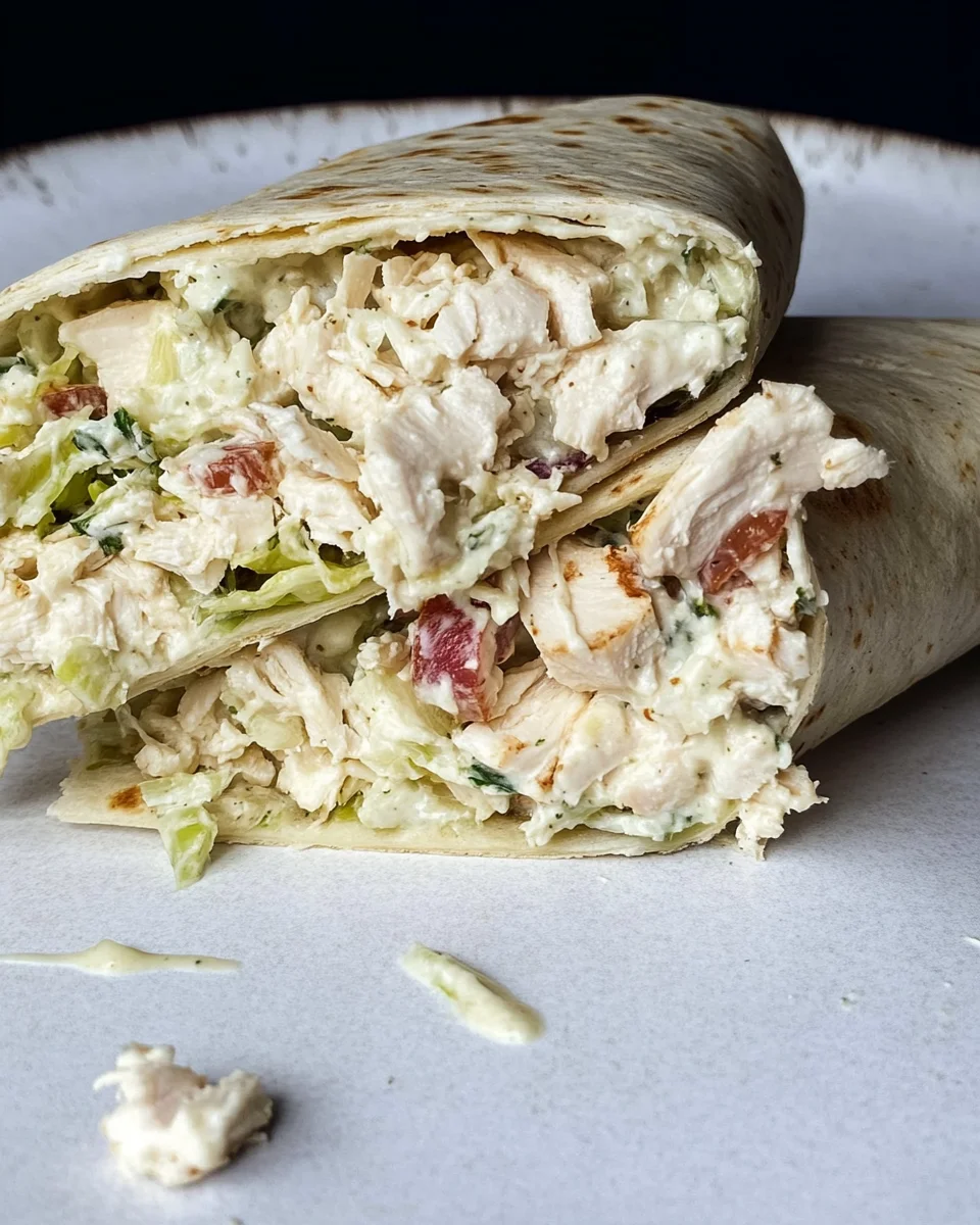 Chopped Chicken Caesar Salad Wrap