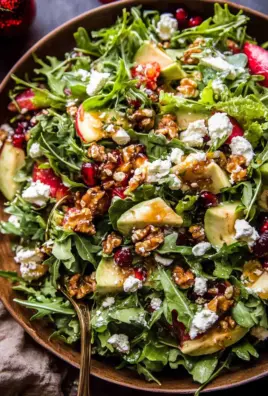 Christmas Salad with Honey Mustard Dressing