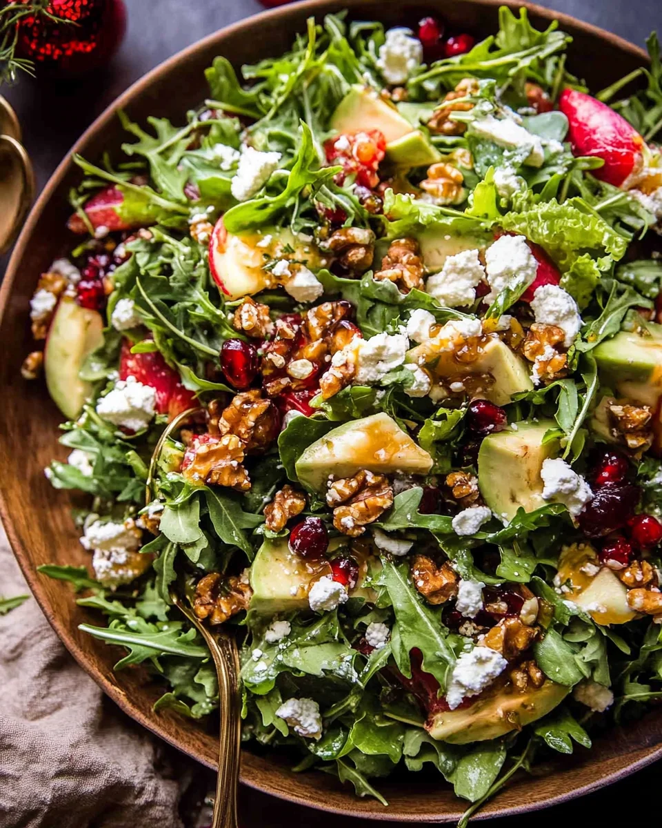 Christmas Salad with Honey Mustard Dressing