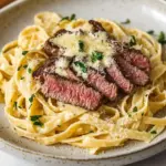 Creamy Garlic Parmesan Steak Pasta