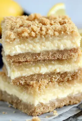 Creamy Lemon Cheesecake Crumb Bars