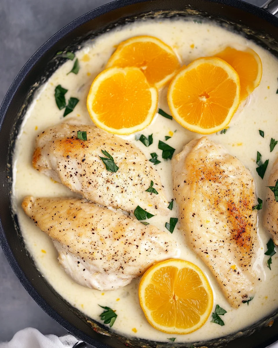 Creamy Lemon Pepper Skillet Chicken