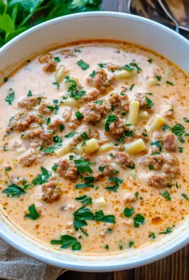 Creamy Parmesan Italian Sausage Ditalini Soup