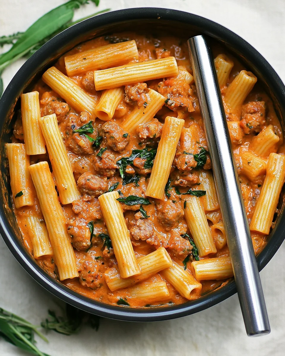 Creamy Sausage Rigatoni