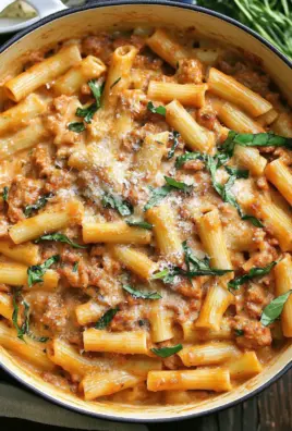 Creamy Sausage Rigatoni