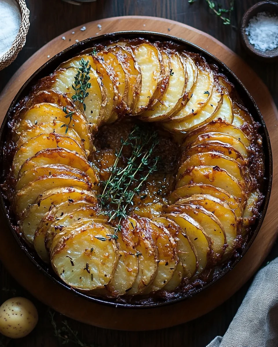 Crispy Balsamic-Thyme Potato Torte
