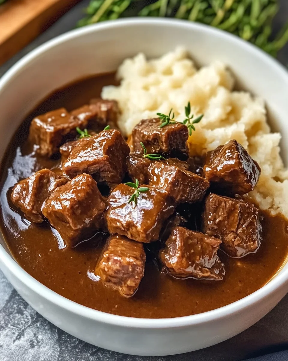 Crock Pot Beef Tips and Gravy