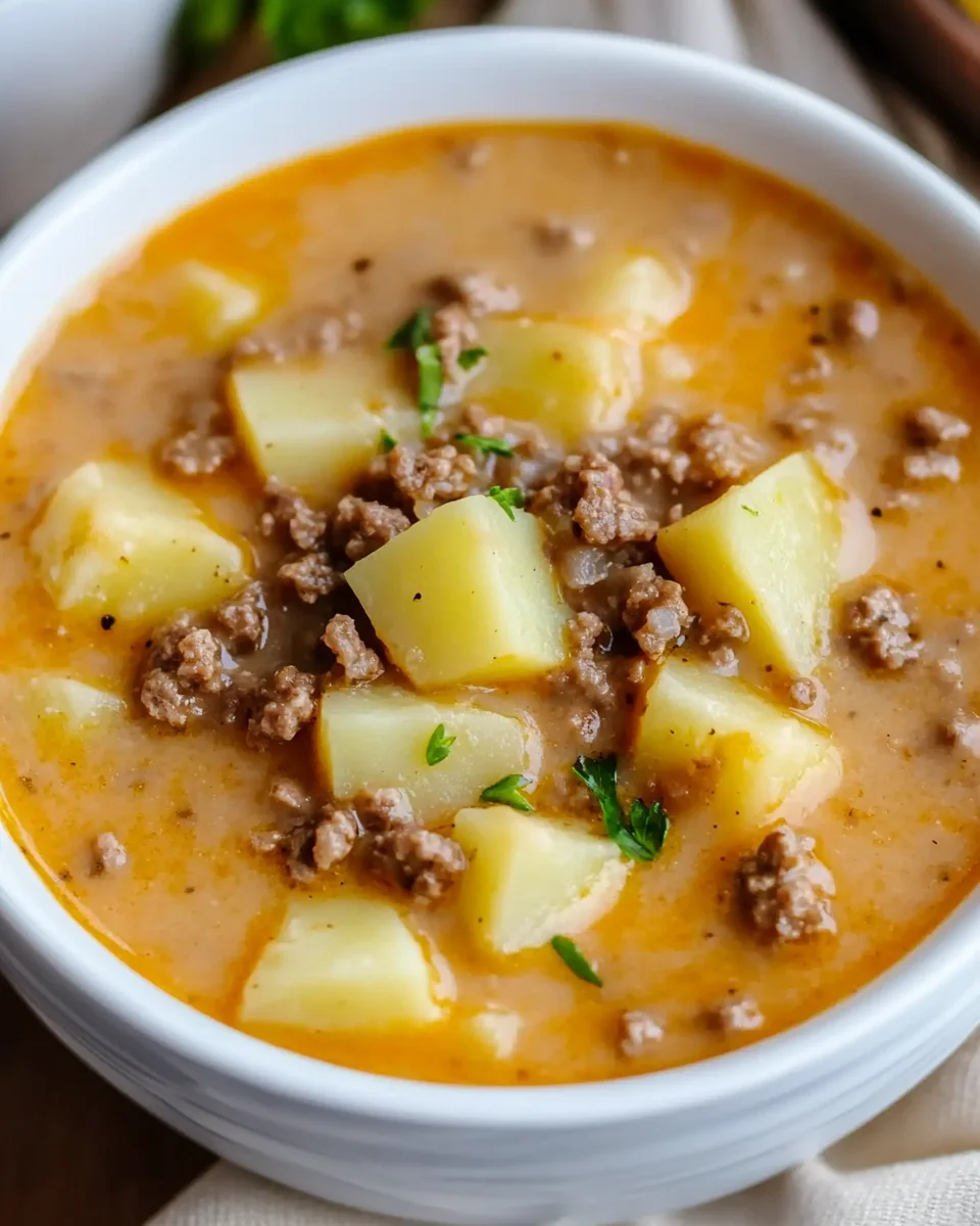 Crock Pot Hamburger Potato Soup
