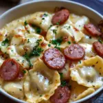 Crockpot Pierogi Casserole with Kielbasa