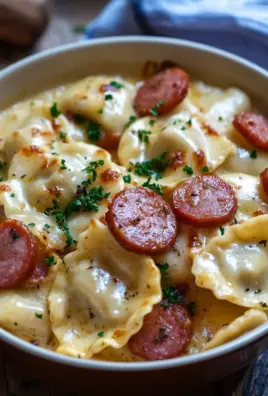 Crockpot Pierogi Casserole with Kielbasa