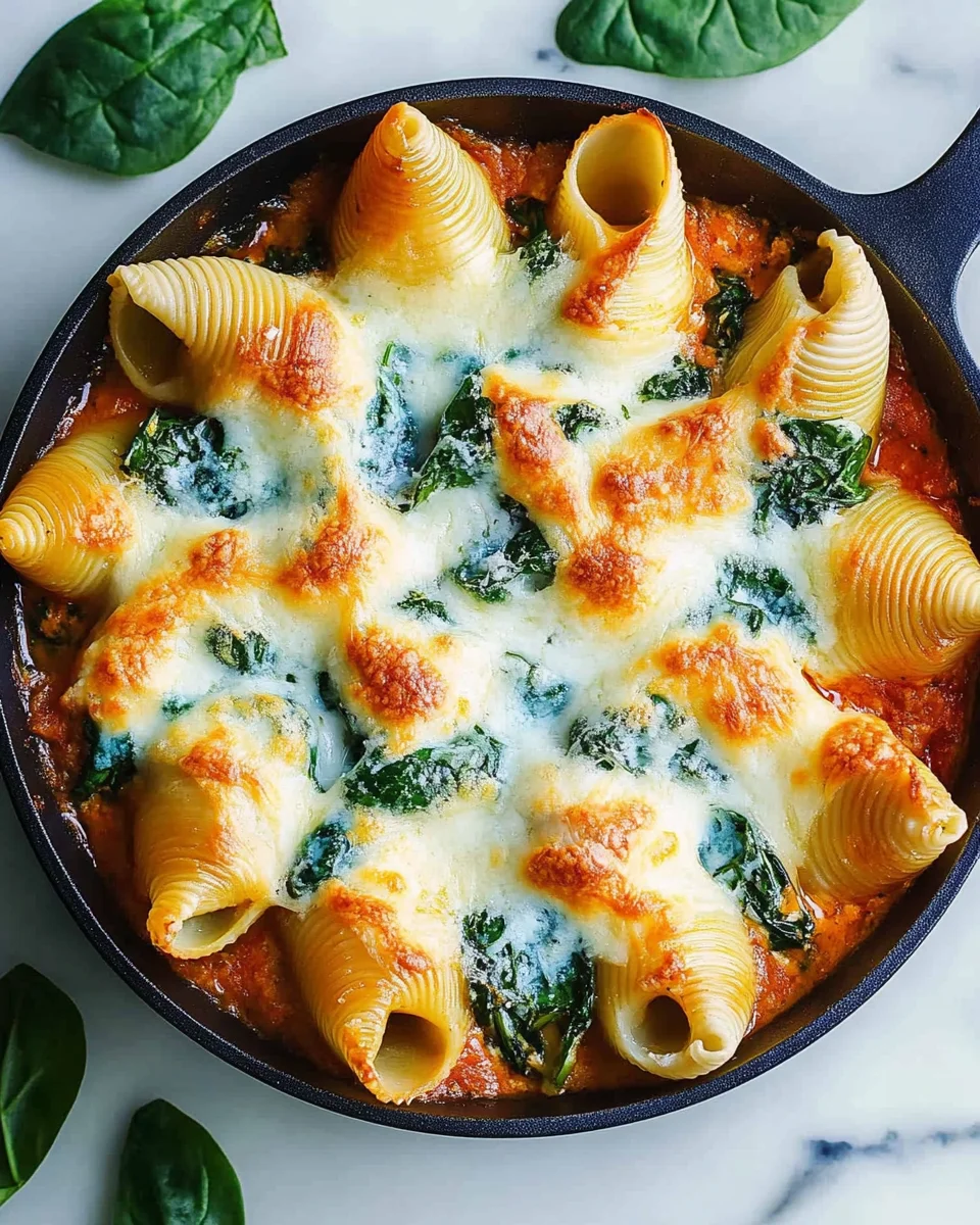 Easy Spinach & Ricotta Stuffed Shells