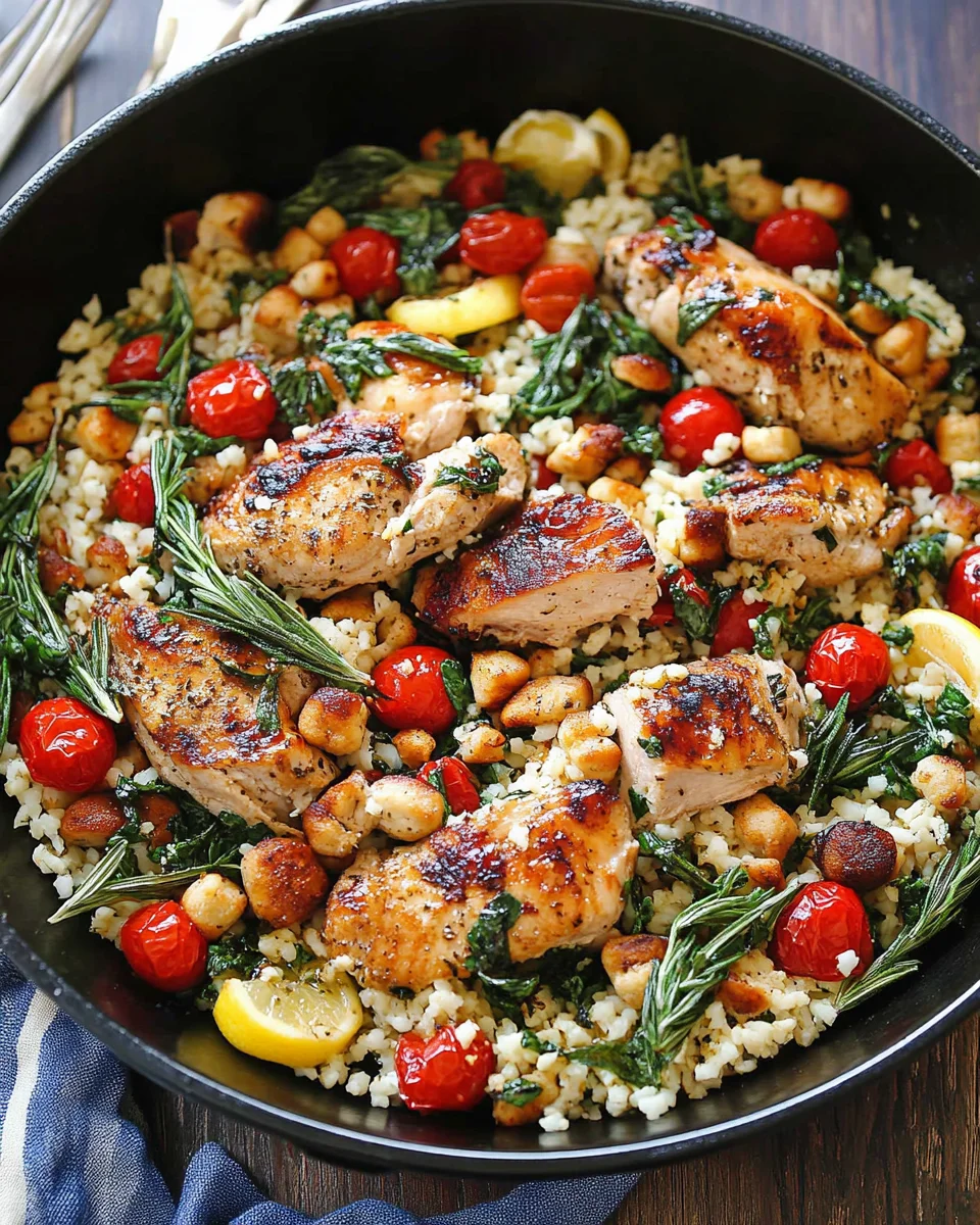 Greek Chicken and Lemon Rice