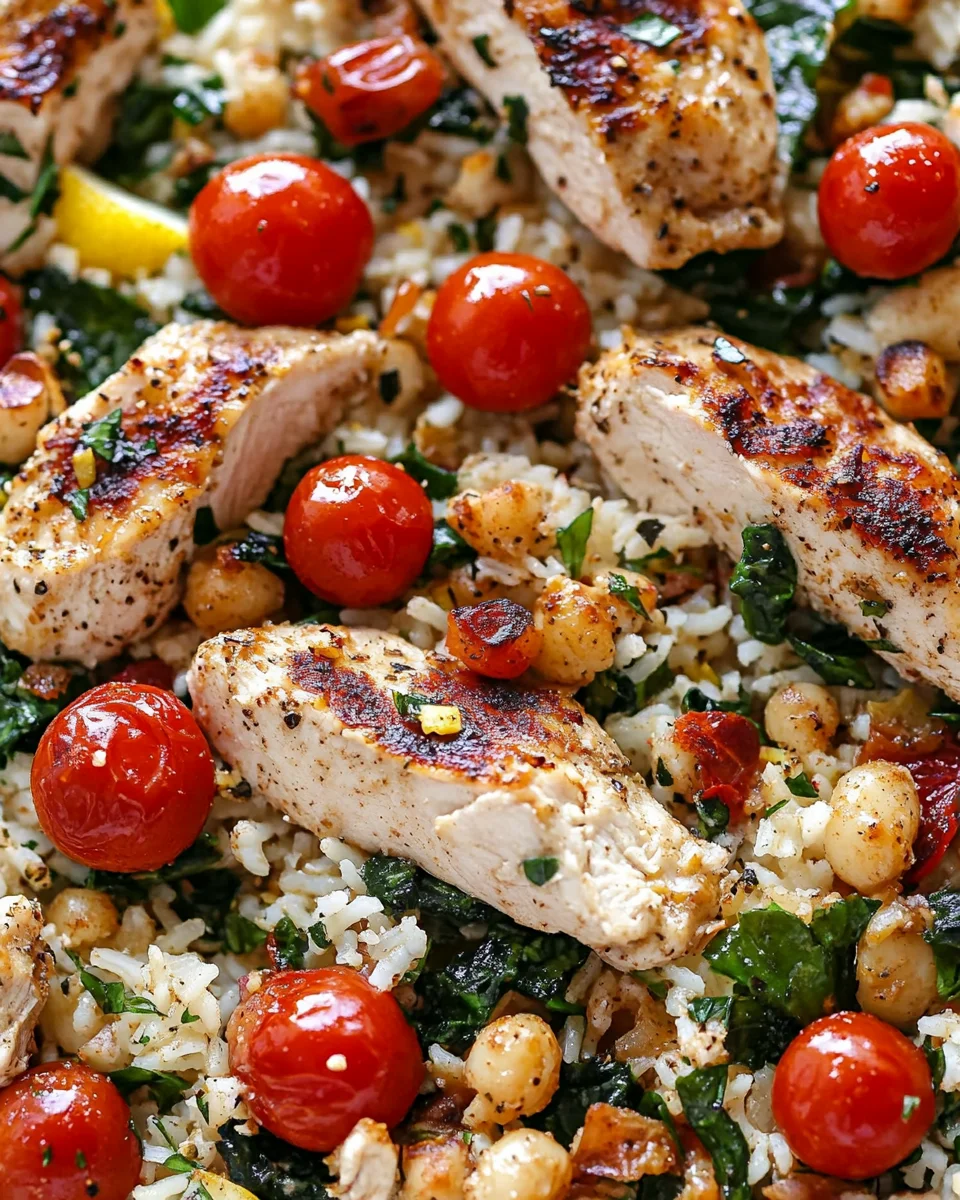 Greek Chicken and Lemon Rice (30 Minutes, One-Pot)