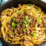 Ground Beef Mongolian Noodles