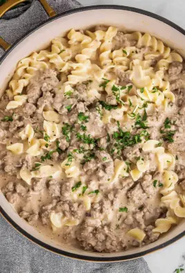 Ground Beef Stroganoff