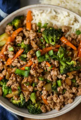 Ground Turkey Teriyaki Stir Fry