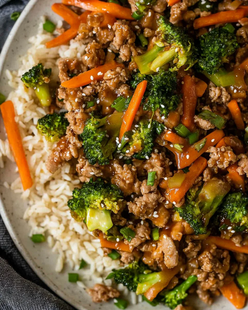 Ground Turkey Teriyaki Stir Fry