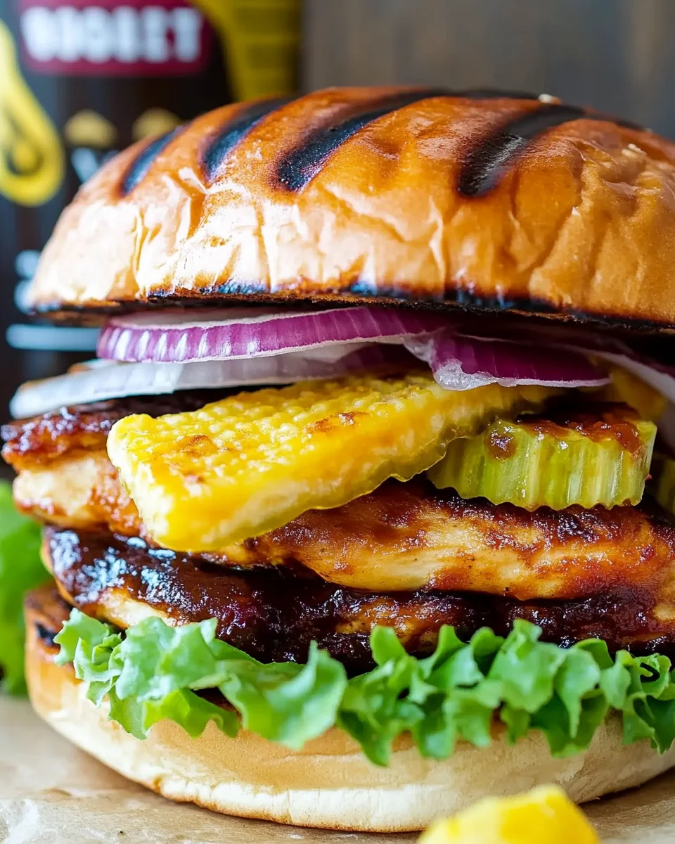 Hawaiian BBQ Chicken Sandwiches