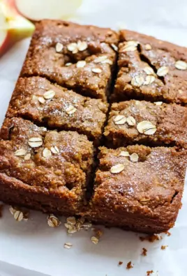 Healthy Breakfast Oatmeal Apple Cake