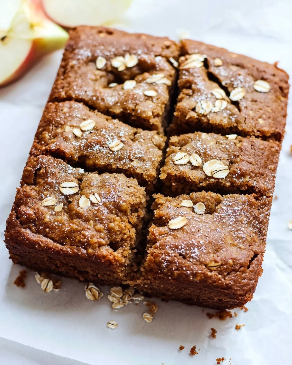 Healthy Breakfast Oatmeal Apple Cake
