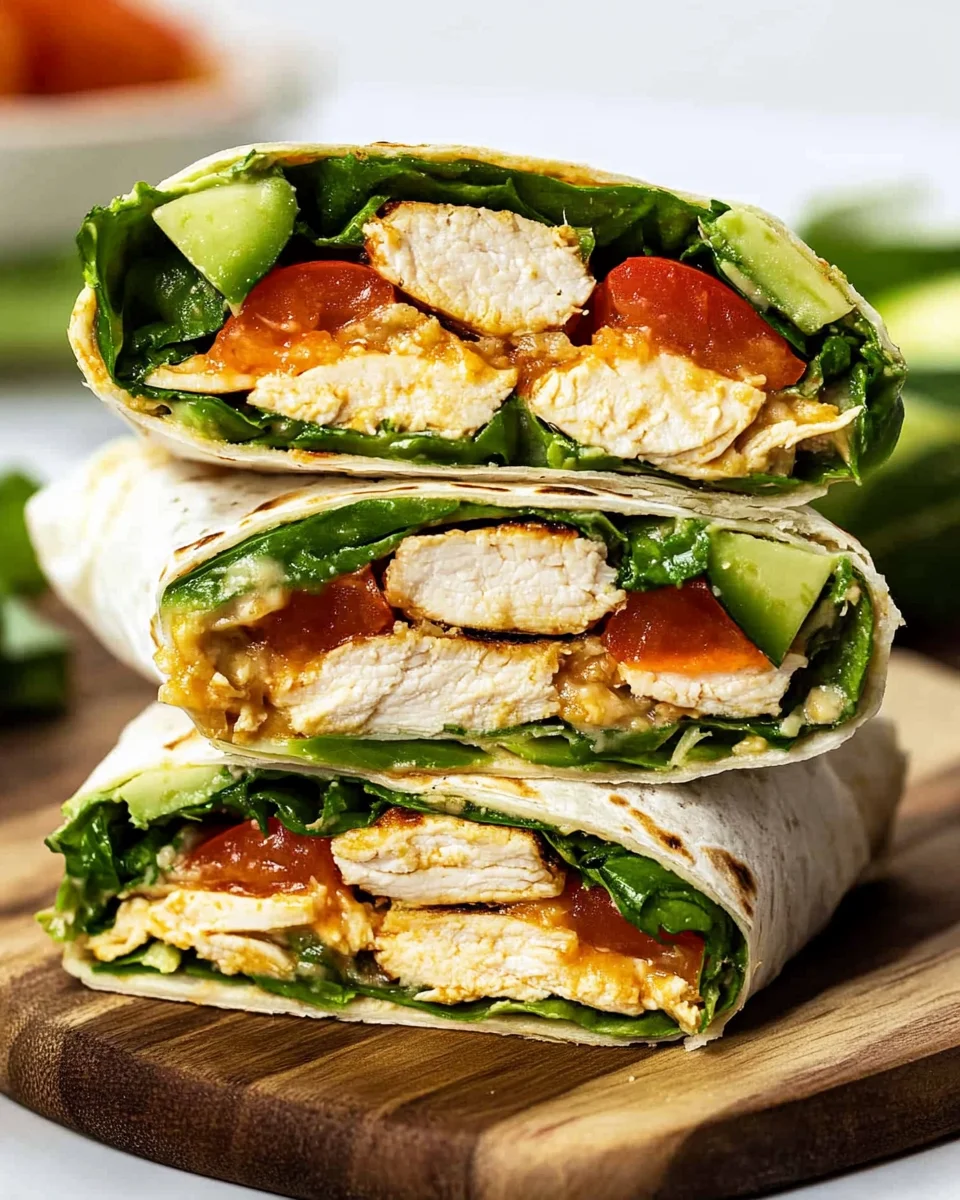 Healthy Chicken Avocado Wraps