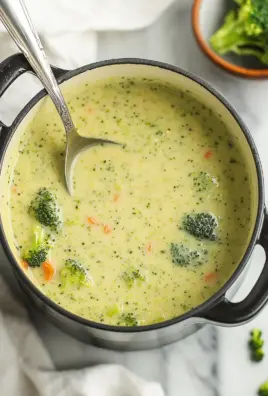 High Protein Broccoli Cheddar Soup