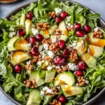 Juicy Christmas Salad with Honey Mustard Dressing