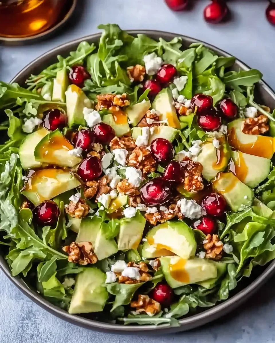 Juicy Christmas Salad with Honey Mustard Dressing