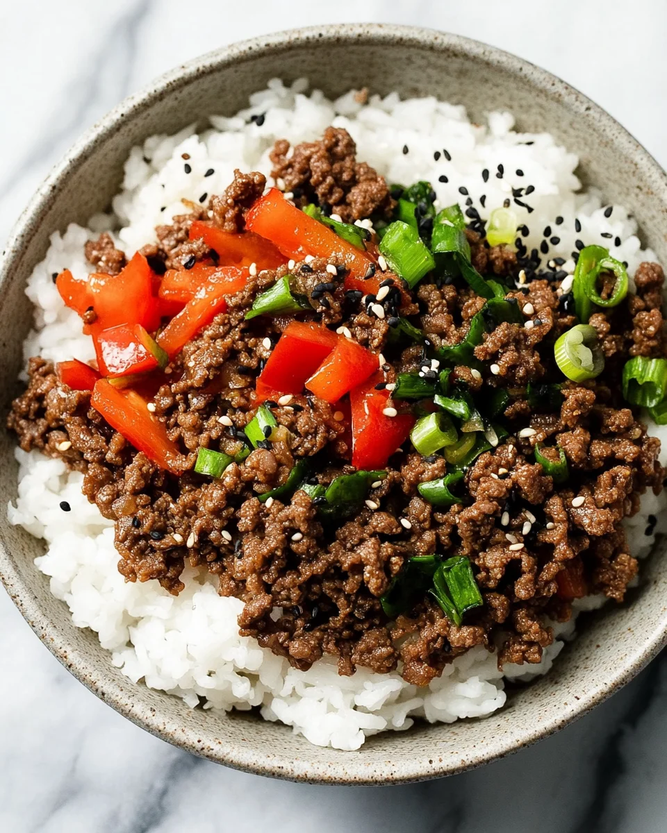 Korean Ground Beef Bowl