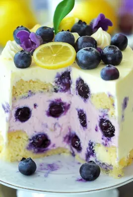 Lemon Blueberry Cheesecake Cake