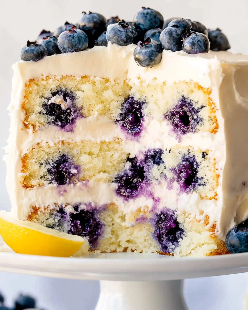 Lemon Blueberry Layer Cake