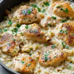 One-Pan Creamy Parmesan Chicken & Rice