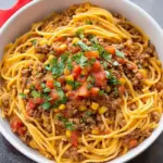 One Pot Taco Spaghetti