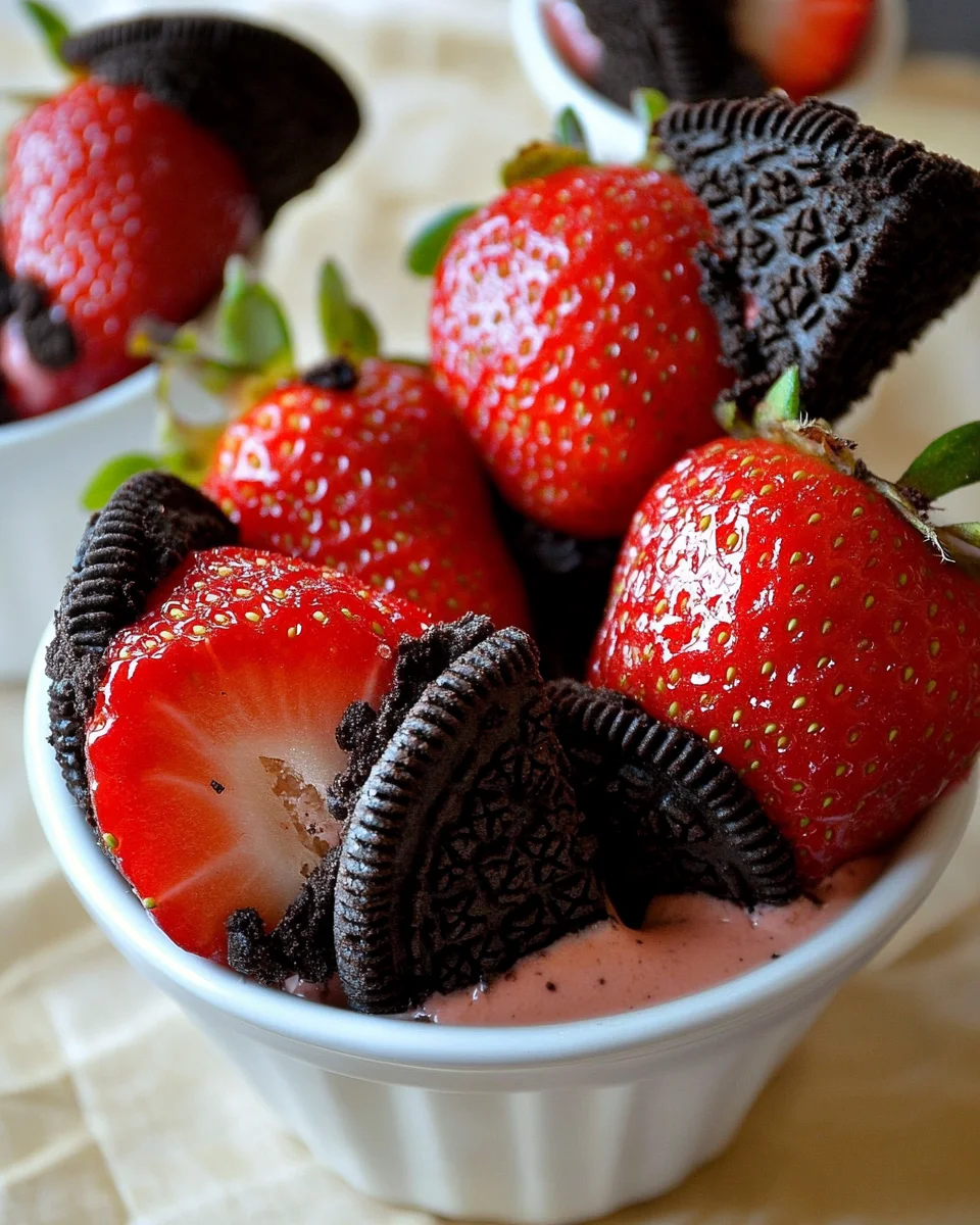 Oreo Truffle-Stuffed Strawberries