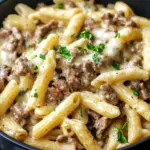 Philly Cheesesteak pasta