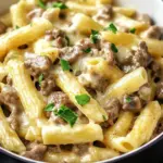 Philly Cheesesteak pasta