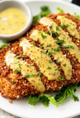 Pretzel Crusted Chicken with Honey Mustard Sauce