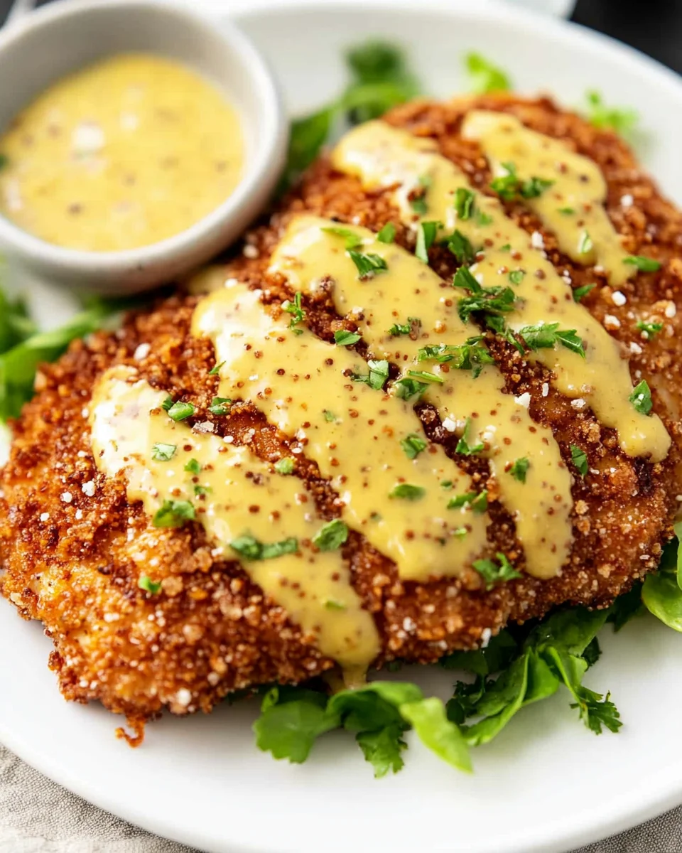 Pretzel Crusted Chicken with Honey Mustard Sauce